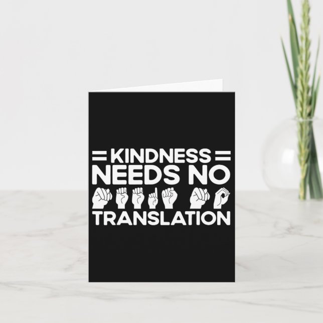 Språkkindness behöver ingen översättning De Kort (Framsida)