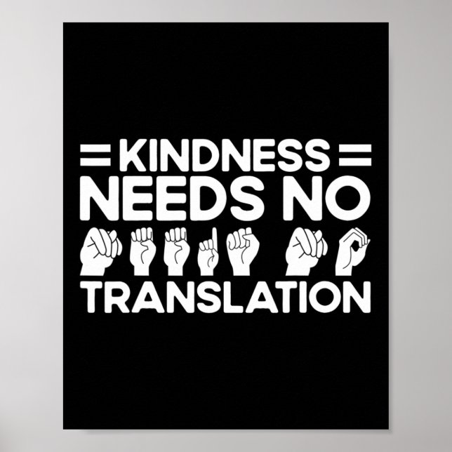 Språkkindness behöver ingen översättning De Poster (Framsidan)