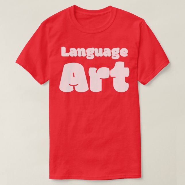 Språkkonst T Shirt (Design framsida)