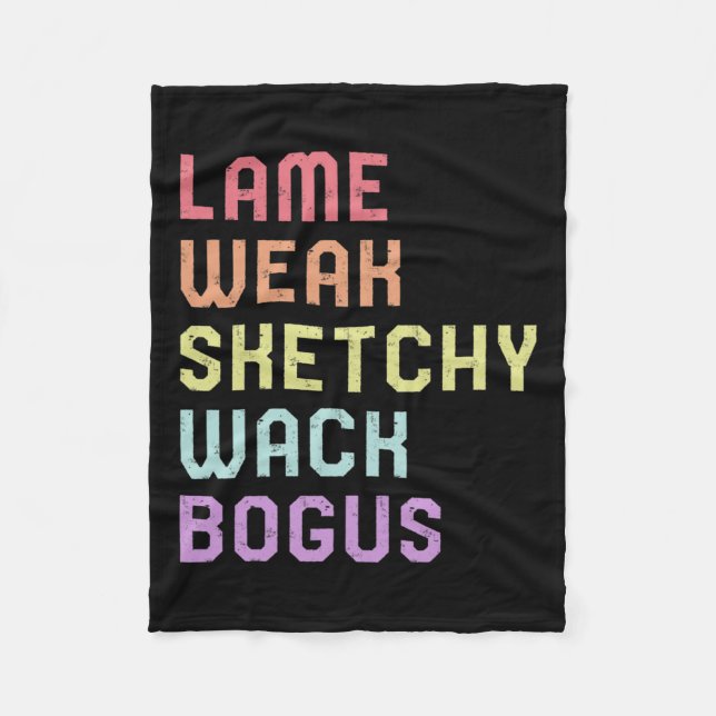 Språklammet Weak Asl Slang Tee Döv Awareness Mo Fleecefilt (Framsidan)