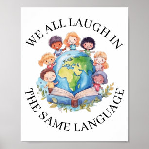 Språklärare Bilingual Children's Poster