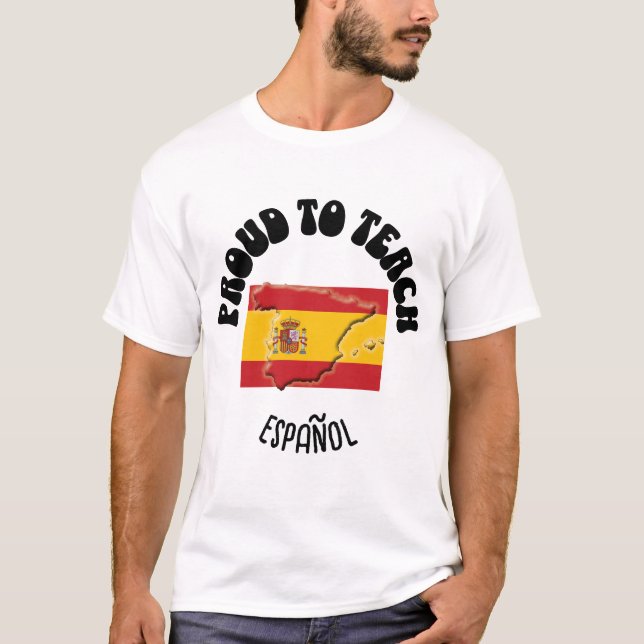 Språklärare STOPPADE TILL ESPAÑOL T Shirt (Framsida)