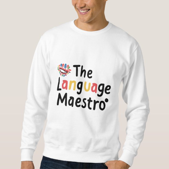 Språklärarpresenter. Språkmaestro  Lång Ärmad Tröja (Framsida)