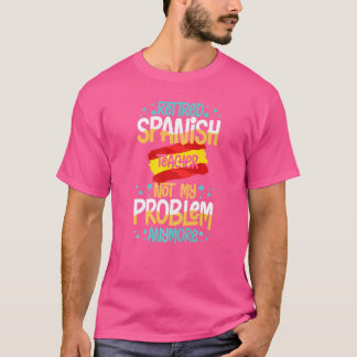 Språklexion Student, spanska lärare, Flagga T Shirt