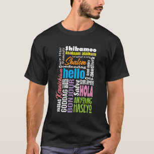 Språklig flerspråkig språkundervisning i många t shirt