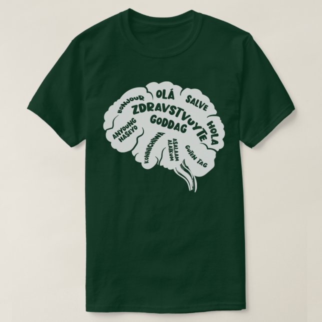 Språklig flerspråkig språkundervisning i många t shirt (Design framsida)