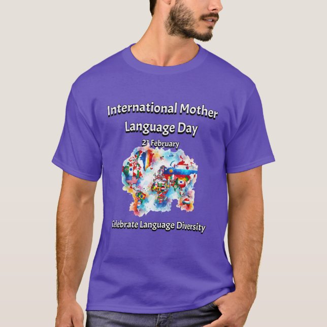 Språklig mångfald. Internationell Mor T Shirt (Framsida)
