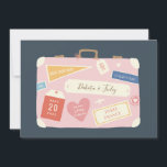 Språkmål Spara datum Spara Datumet<br><div class="desc">Ett mål sparar datumkortet med roligtens textanpassningar och illustrationer av ett rosa bagage.</div>