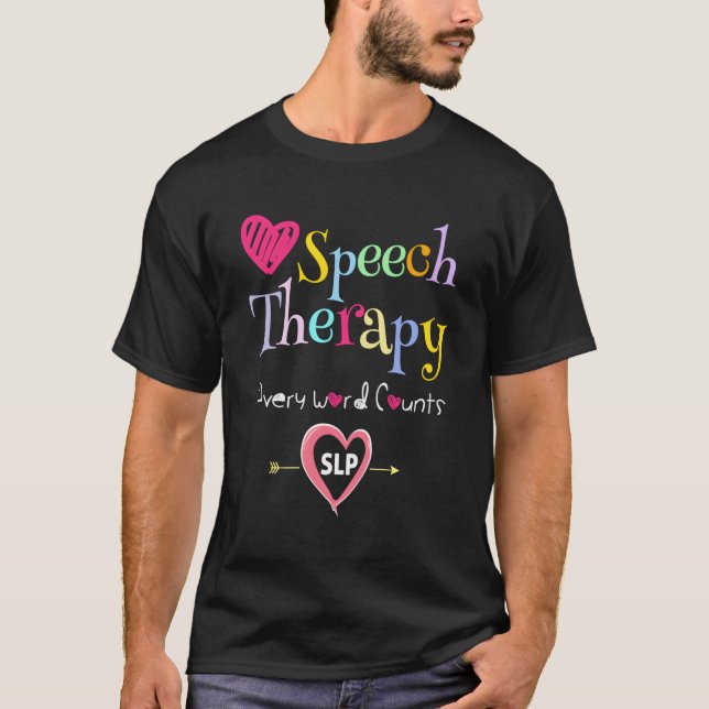 Språkpatologen Tal Therapy vid Slp Tal T Shirt (Framsida)