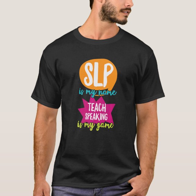 Språkterapi - slumpcitat för en Tal-pat T Shirt (Framsida)