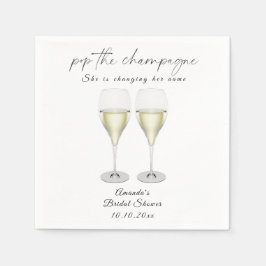 Spräng champagnen Bröllopsfest Pappersservett