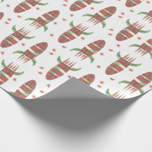 Spränga raket som slår in papper presentpapper
