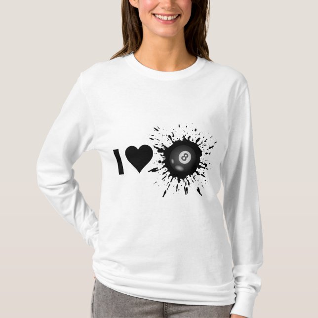 Sprängmedlet älskar jag Billiard Tee Shirt (Framsida)