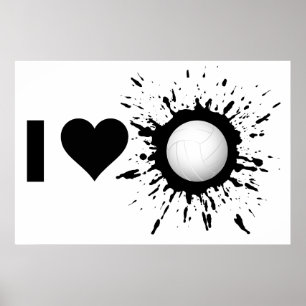 Sprängmedlet älskar jag volleyboll 1 poster