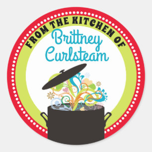 Sprängning av aromas personlig från köket av runt klistermärke