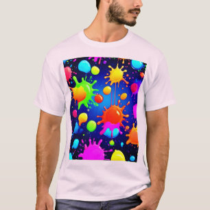 Sprängning av målningsfärg för brant Abstrakt T Shirt