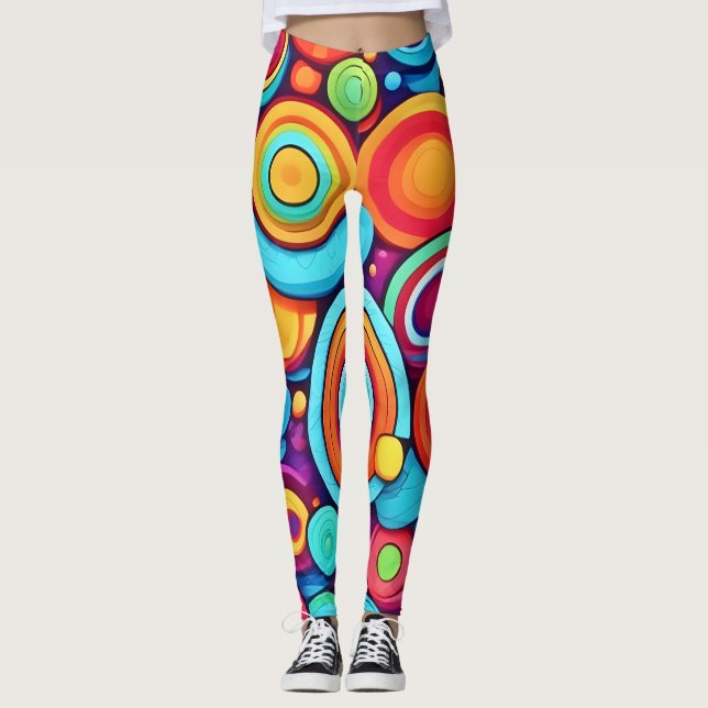 Sprängning i brant cirkel leggings (Framsida)