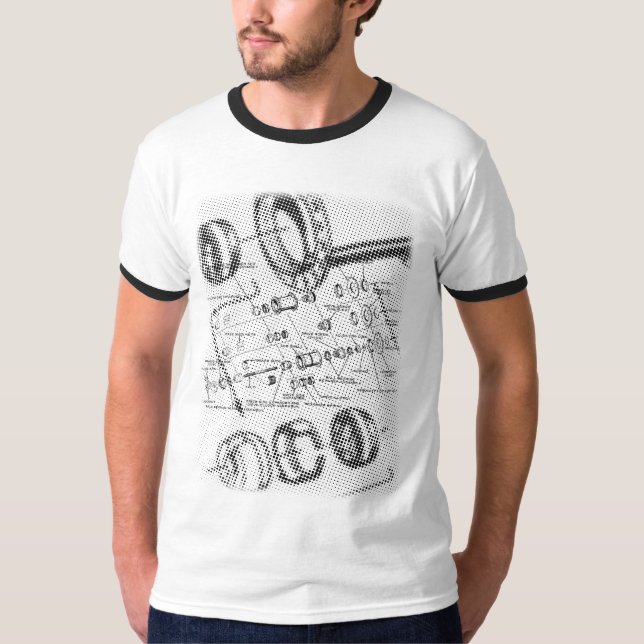 Sprängt navdiagram (svarten) tee shirt (Framsida)