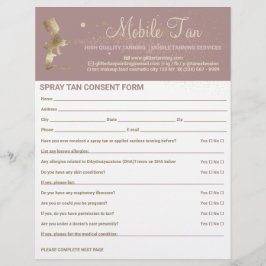 Spräning Solbränna Affärsplan Rosa Medgivande Waiv Reklamblad