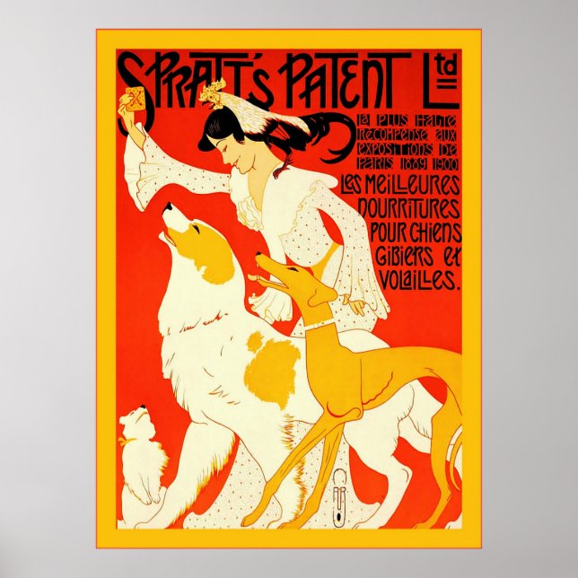 Spratt's Patent Ltd ~ Vintage Fransk Advertising Poster (Framsidan)