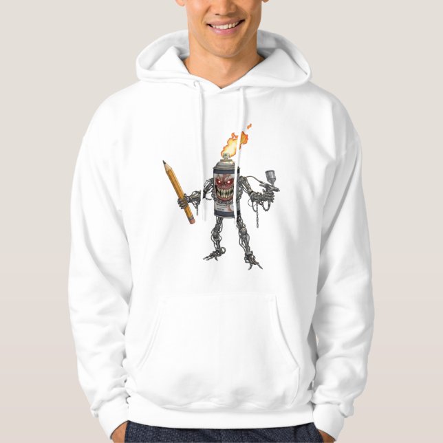 spray antropomorfico Camiseta Hoodie (Framsida)