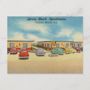 Spray Beach Apartments, Cocoa Beach, Florida Vykort