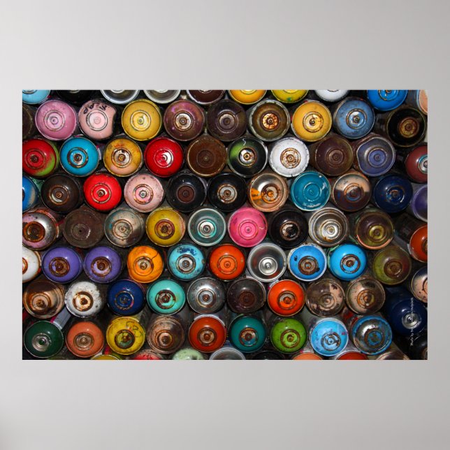 Spray-burkar, graffiti, poster (Framsidan)