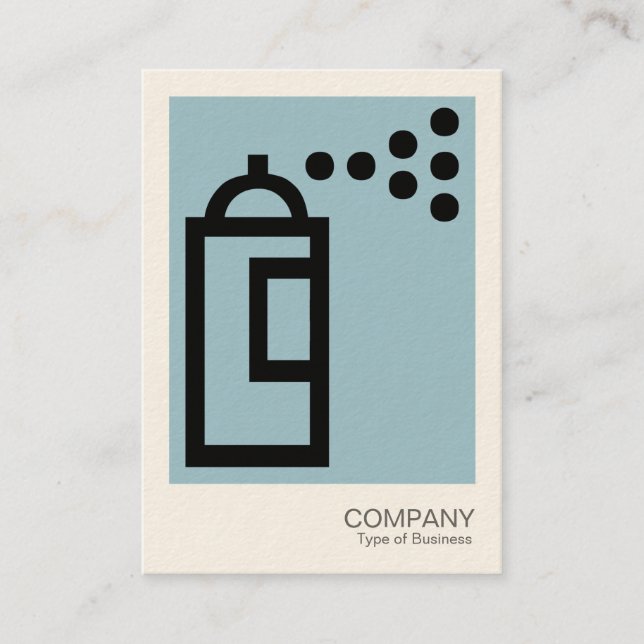 Spray can - Black on Blue (9dc6d8) (Cream Card) Visitkort (Framsida)