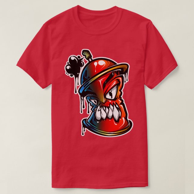 Spray Can Graffiti T Shirt (Design framsida)
