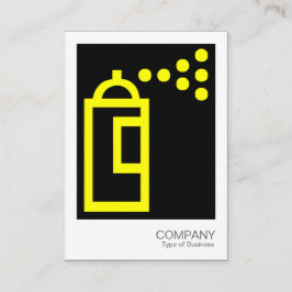 Spray Can - Gult på Black Visitkort