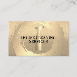 Spray Flaska Guld Brushed STÄDNING Visitkort