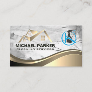 Spray Flaska House Tak Logotyp Marble Metall Visitkort