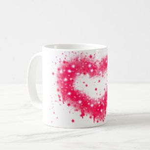 Spray graffiti Valentine Hjärta Kaffemugg