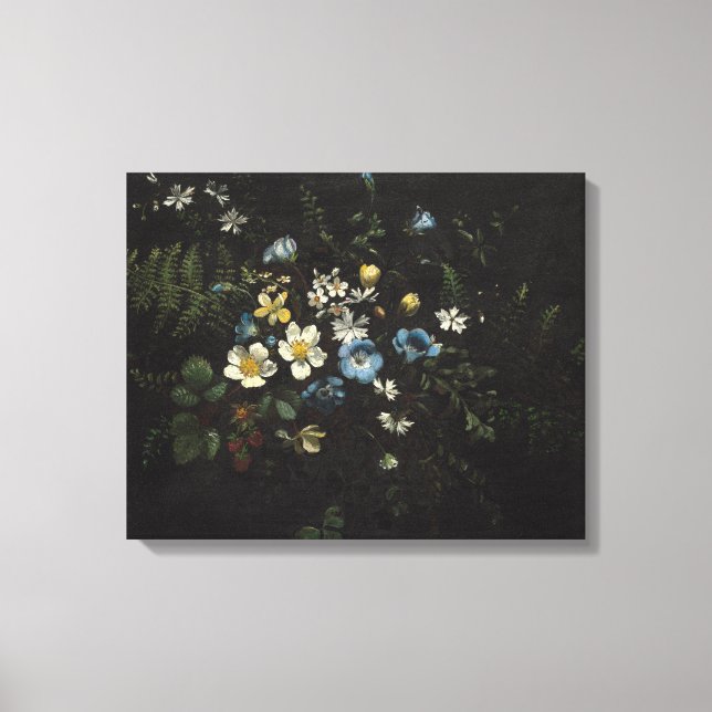 Spray of Flowers and Ferns by Titian Ramsay Peale Canvastryck (Framsida)