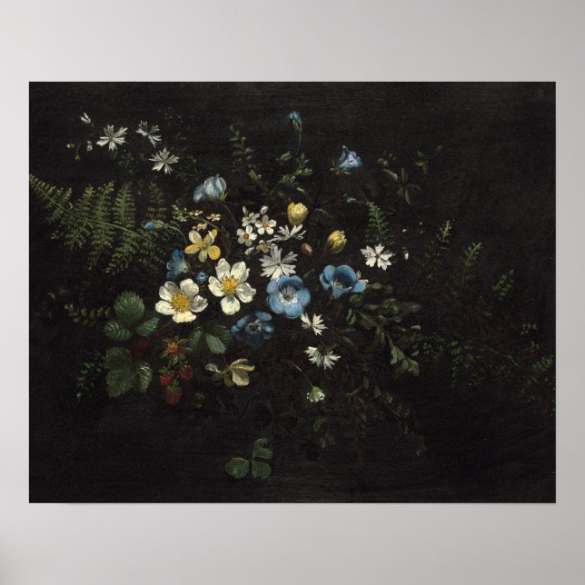 Spray of Flowers and Ferns by Titian Ramsay Peale Poster (Framsidan)