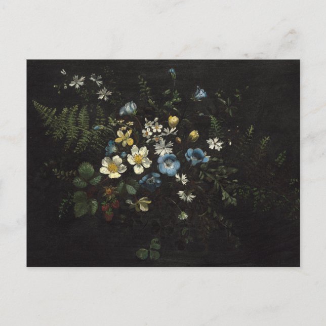 Spray of Flowers and Ferns by Titian Ramsay Peale Vykort (Framsida)