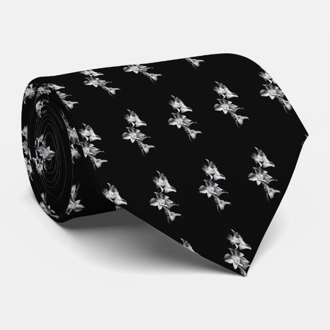 Spray of Orchids in Black and White Slips (Rullad)