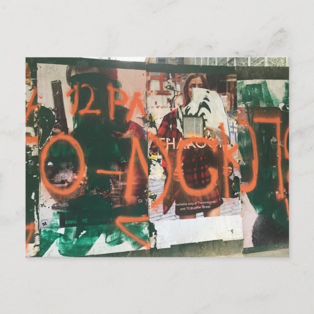 Spray Paint Graffiti Midtown Manhattan NYC Photo Vykort (Framsida)