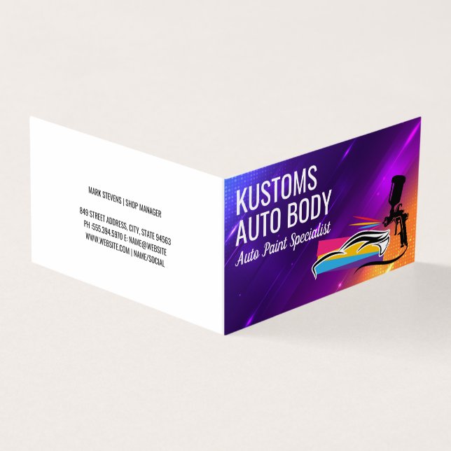 Spray Paint Gun | Automatiska tjänster Kort (Utsida)