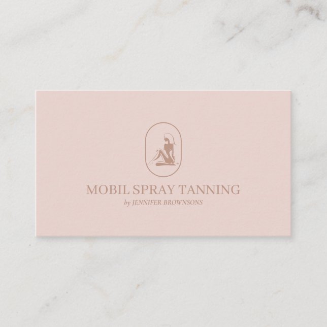 Spray Solbränna Boho Kroppsvård rodnad rosa Visitkort (Framsida)