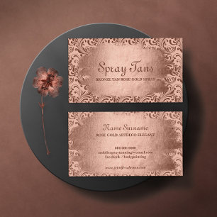 Spray Tan Brons Virvlar Damast Visitkort