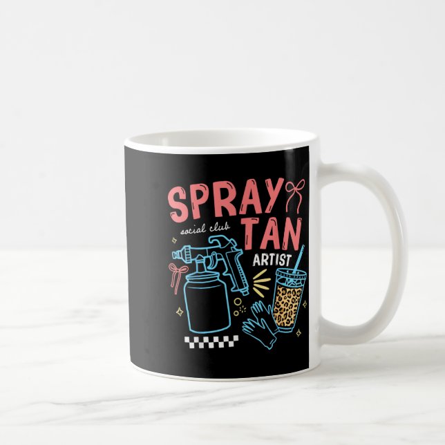 Spray Tan Konstnär Tech Retro Skönhet Solning Salo Kaffemugg (Höger)