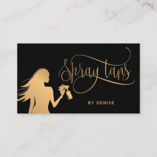 Spray Tan Mobile Spray Tan Guld Glittering Girl Visitkort