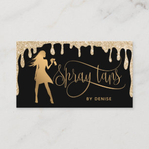 Spray Tan Mobile Spray Tan Guld Glittering Girl Visitkort