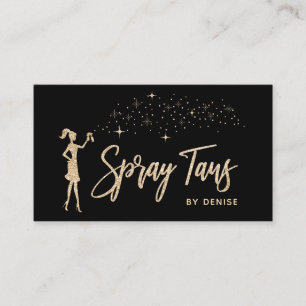 Spray Tan Mobile Spray Tan Guld Glittering Girl Visitkort