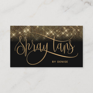 Spray Tan Mobile Spray Tan Guld Glittering Girl Visitkort