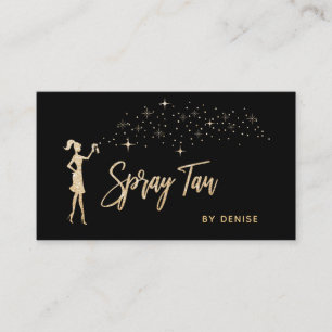 Spray Tan Mobile Spray Tan Guld Glittering Girl Visitkort