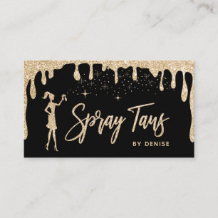 Spray Tan Mobile Spray Tan Guld Glittering Girl Visitkort