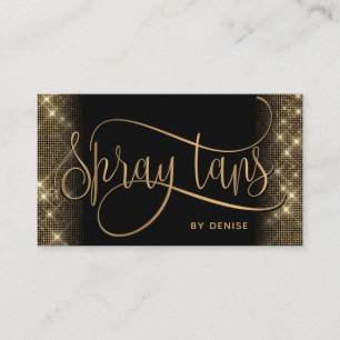 Spray Tan Mobile Spray Tan Guld Glittering Girl Visitkort