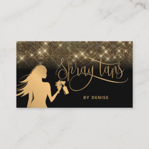 Spray Tan Mobile Spray Tan Guld Glittering Girl Visitkort